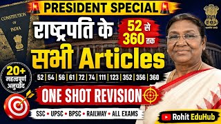 President Articles 52-62, 72, 123 | Indian Polity for SSC JE, RRB JE, BPSC & State Exams | India