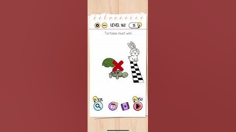 Brain Test Level 162 Tortoise must win Answer