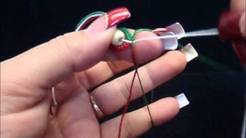 Frivolite tatting lesson 129 perlas en anillos divididos - beads in split rings