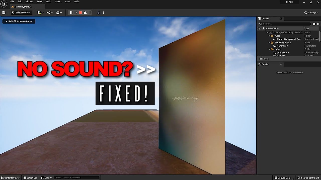 Unreal Engine 5 -  No Media Player Sound When Playing [Fixed]