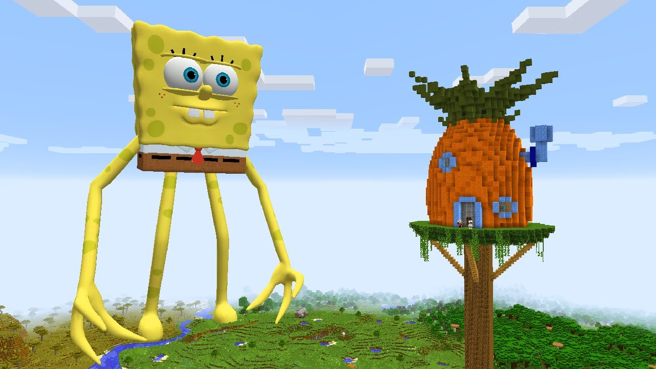 SURVIVING FROM SPONGEBOB INNYUME SMILEY'S in Minecraft - Gameplay
