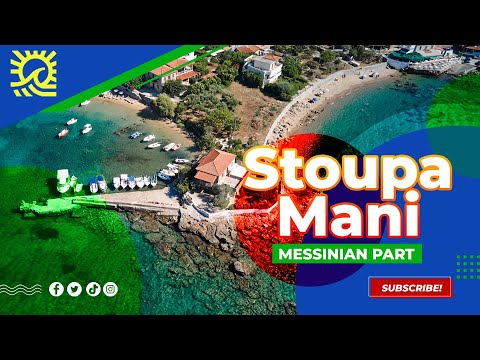 Stoupa seaside village in the Messinian part of Mani #drone #aerialfootage #djimavicair2