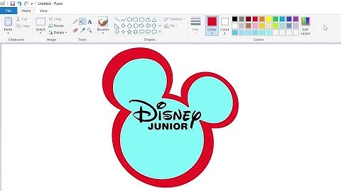 How to draw a variant Disney Junior logo using MS Paint | How to draw on your computer