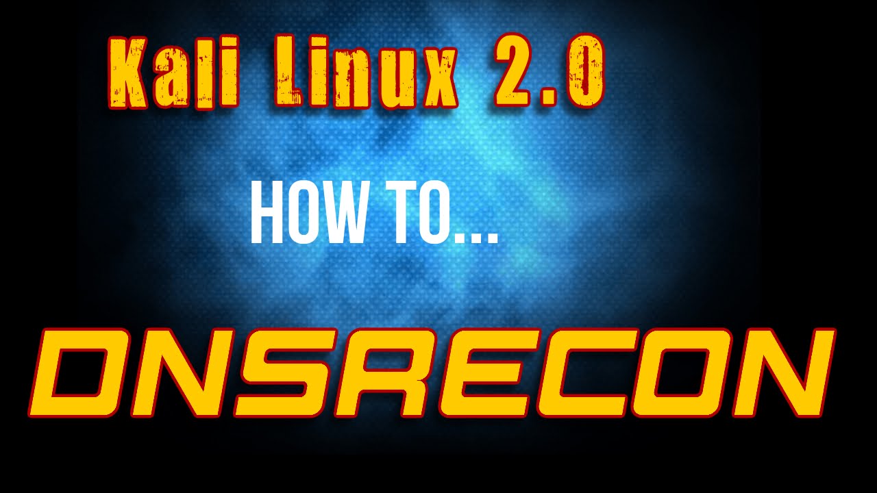 How To - DNSRECON in Kali Linux 2.0 - YouTube