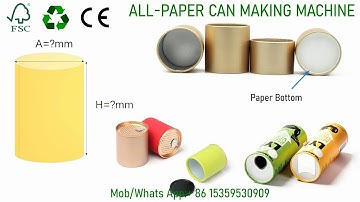 Automatic Food Powder 100% All-Paper Can Production Line Rigid Cylindrical Round  Canister Machine