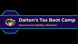 Allocating Nonrecourse liabilities