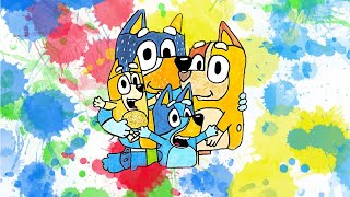 Să desenăm familia de cățeluși Blue Heeler cu sclipici | Tutorial simplu de desen!