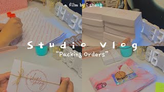 STUDIOVLOG EP. 20 :: packing orders (new packaging) | sheng ☀️ (philippines)