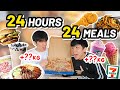 Eating 24 meals in 24 hours omg we regretted