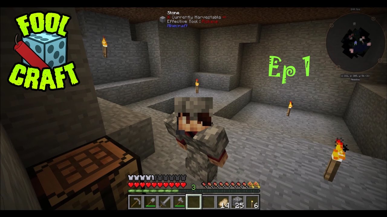 X-Patreon FoolCraft Ep 1 | Cobblestone Armour! |