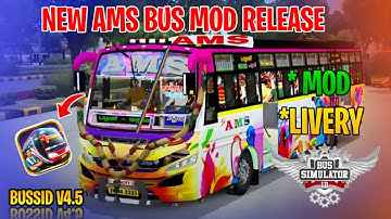 New AMS Bus Mod Tamil | Bus Simulator Indonesia | AMS Bus Livery In Bussid #ams #bus #mod #bussid