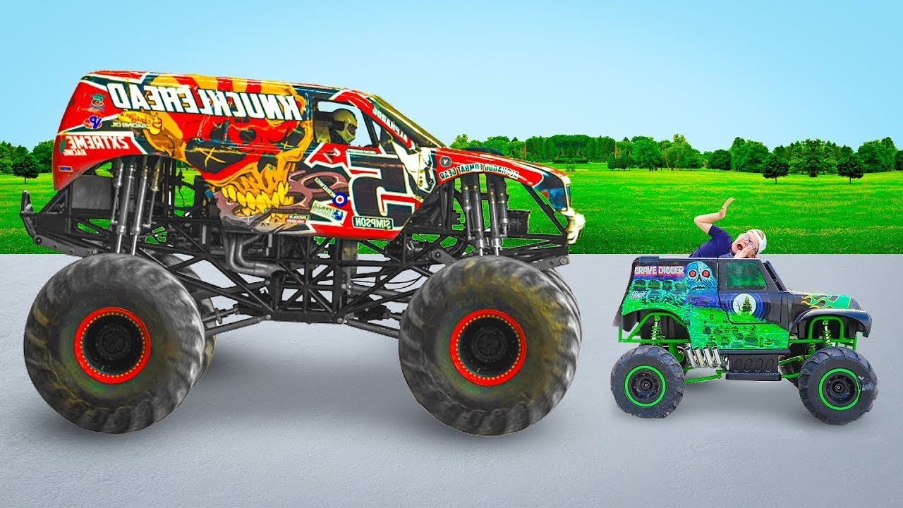 MONSTER TRUCK SMASH!!! Braxton and Ryder Ride Monster Jam Trucks and