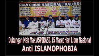 Dukungan Mak Mak ASPIRASI, 15 Maret Hari Libur Nasional Anti ISLAMOPHOBIA#depag #tvone #kompastv