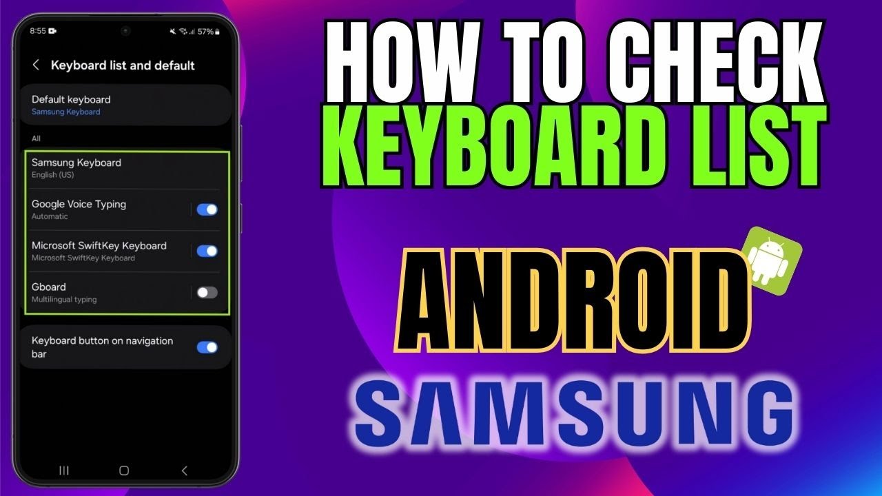 How to Check Keyboard List on Android/Samsung Galaxy Phone - YouTube
