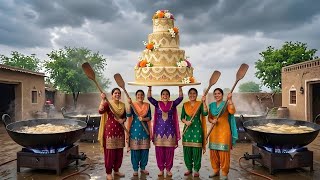 The World's Biggest Cake 🍰  | 5 Best Friends MadeEvery Child Smile #cake #village #trending 