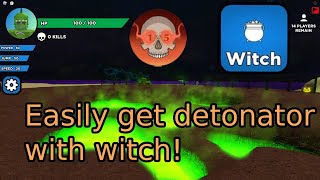 How to EASILY get DETONATOR using WITCH in Slap Royale (full guide)