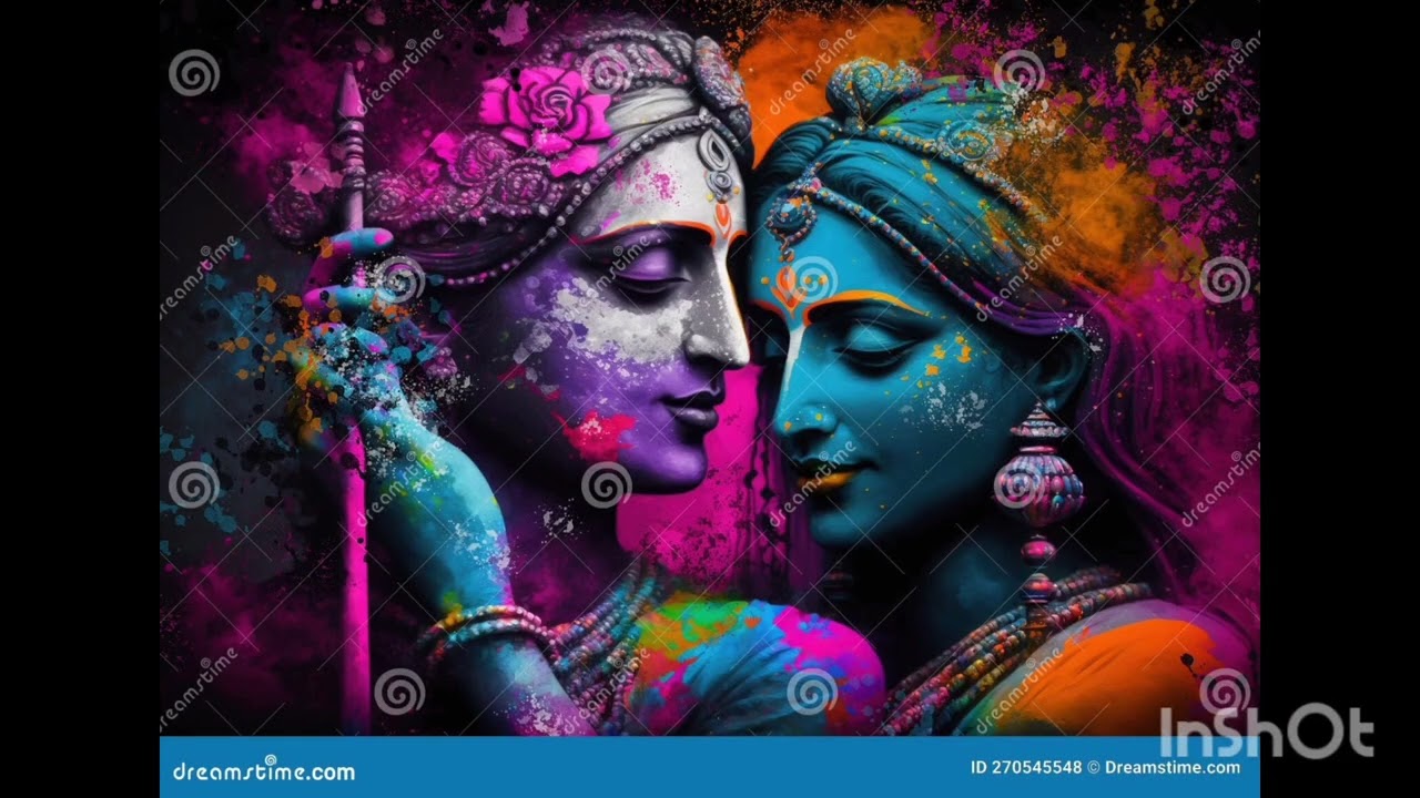 Holi special(krishna radhaji ko Holi khelne k liye mana rahe hai)