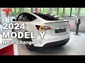 New 2024 tesla model y is here with new dashboard rear screen and more