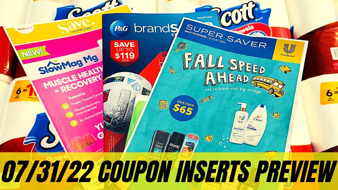 7/31/22 COUPON INSERT PREVIEW DOVE & AXE COUPONS!! HIGH VALUE