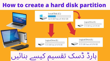 how to create hard disk partition in windows 7 8 10