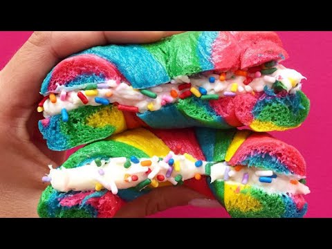 How to Make Rainbow Bagels | Eat the Trend | POPSUGAR Food