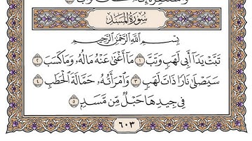 سورة المسد / محمد صديق المنشاوي