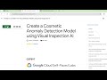 Create a Cosmetic Anomaly Detection Model using Visual Inspection AI