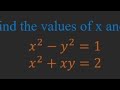 Olympiad, find the values of x and y