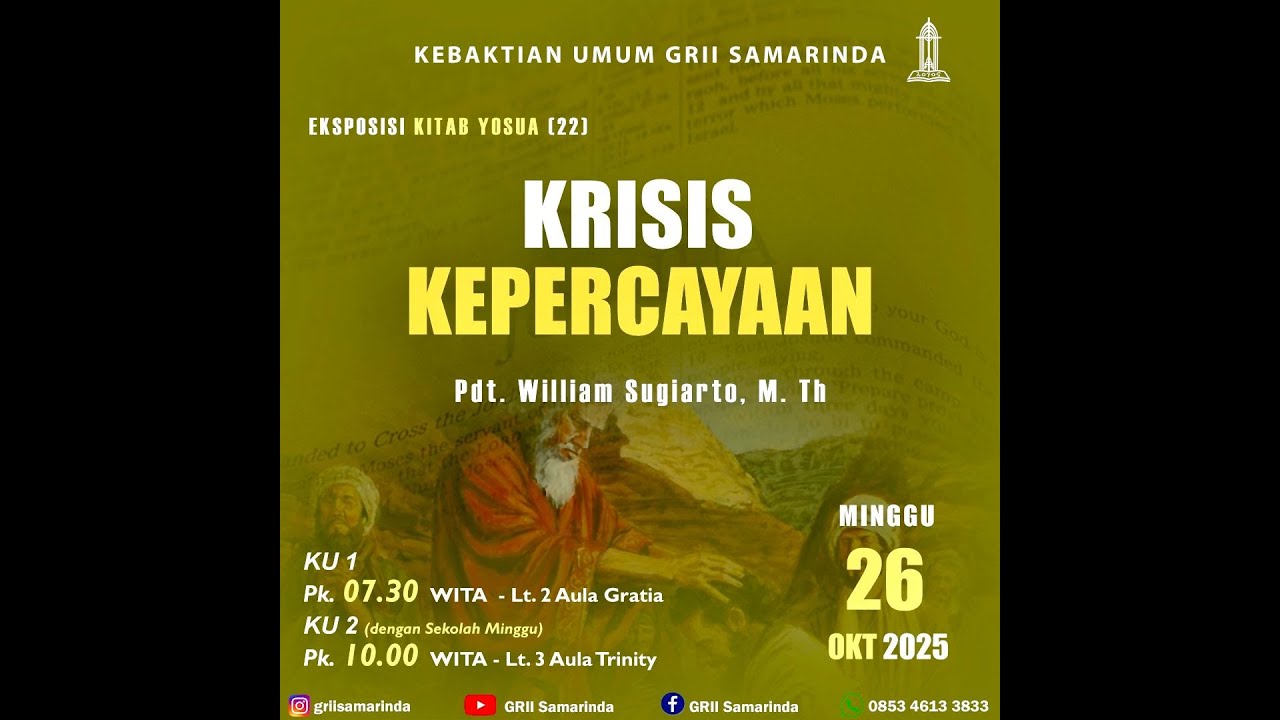 KU2 GRII Samarinda - Yosua (22) - Pdt. William Sugiarto - 26 Oktober 2025