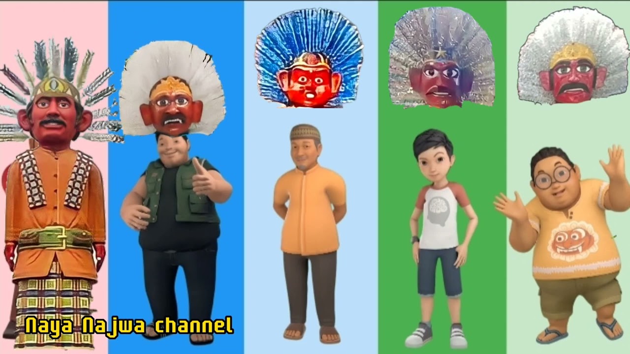 Seru..!!!! Merubah tokoh karakter Adit sopo dan jarwo menjadi ondel-ondel Betawi~Naya Najwa Channel