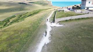 Seven Sisters by bicycle on the cliffs 4K