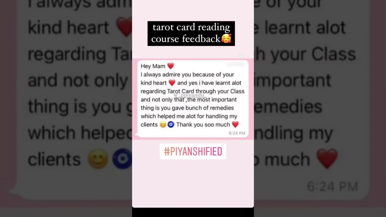 tarot course feedback💙🌍 