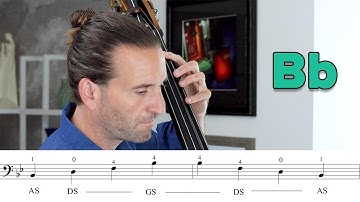 Bb Major One Octave Arpeggios on Double Bass