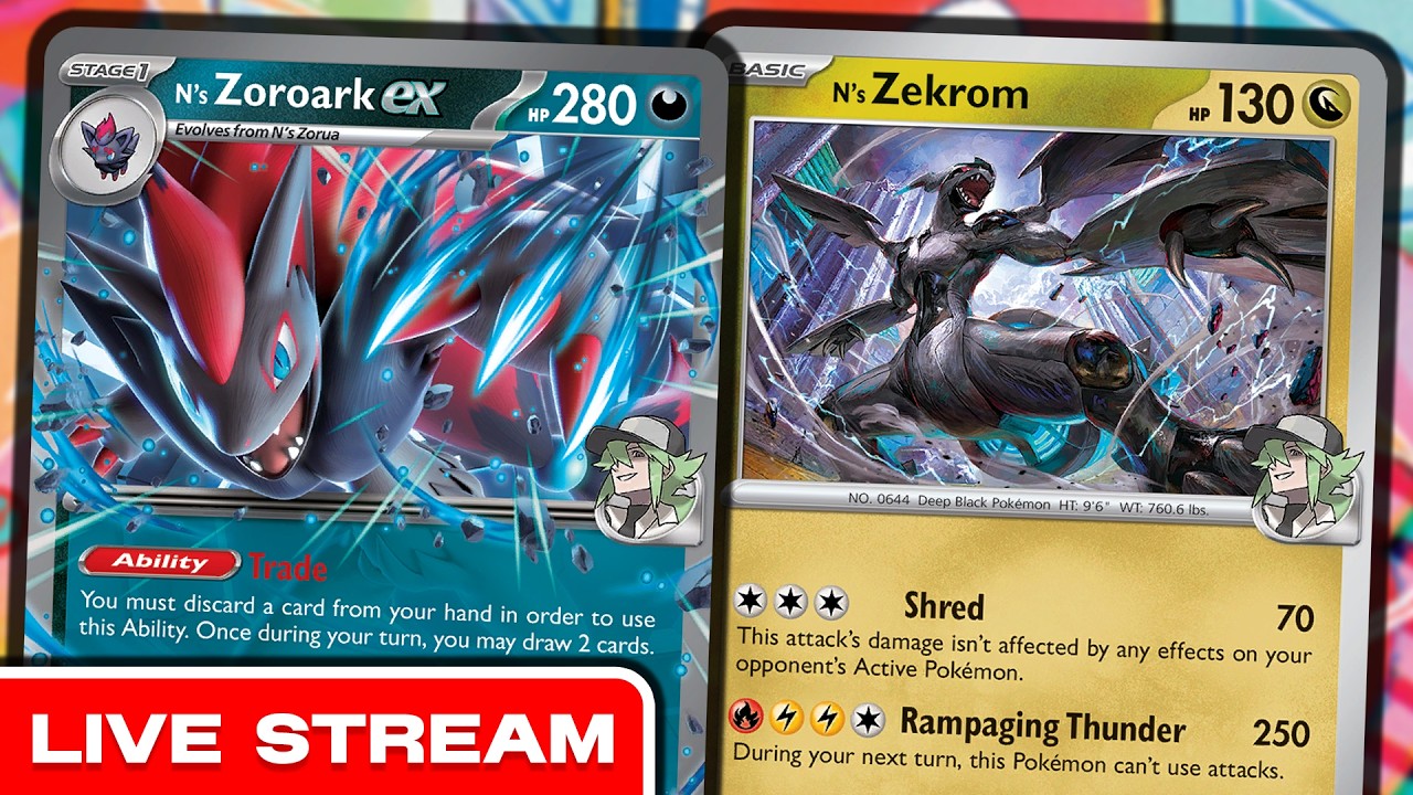 pokemon card zoroark and legendary pokemon - Black & White - Treasures style setup or your main portfolio POKMON CARD GAME s10a 097/071