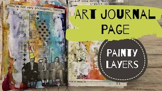 Art Journaling with Painty Layers and a Yearbook Picture by Andrea Ockey Parr