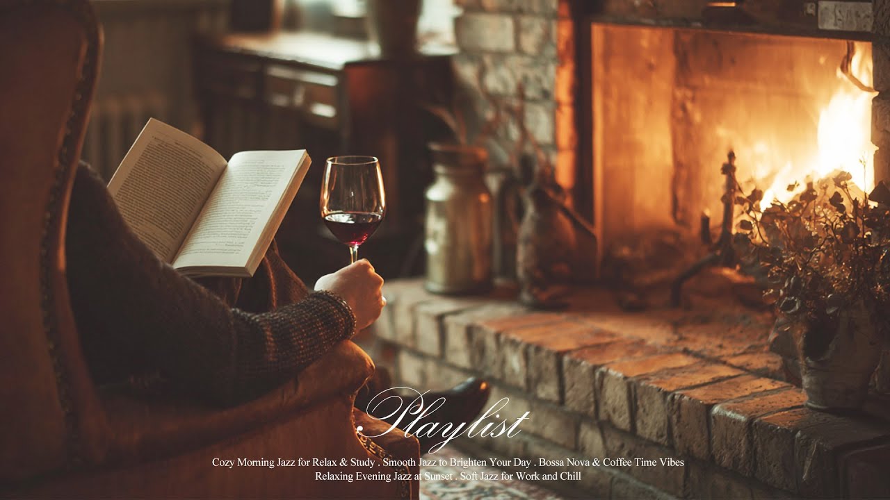 Плейлист: Теплый винтажный вокальный джаз у камина с книгой и вином | Уютный джаз · 10 часов