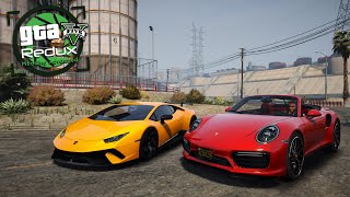 Redux Mod - Review in [4K] / Graphics without loss of FPS for GTA 5 / RTX 3070 Ti / Best graphics