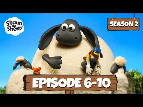 Shaun the Sheep Season 2 Episode 6-10 | Back to School 🔔🚌