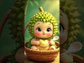 Super Cute Durian Baby That Melts Your Heart" 💛 #funny #cute #cuteanimals #animation #animals