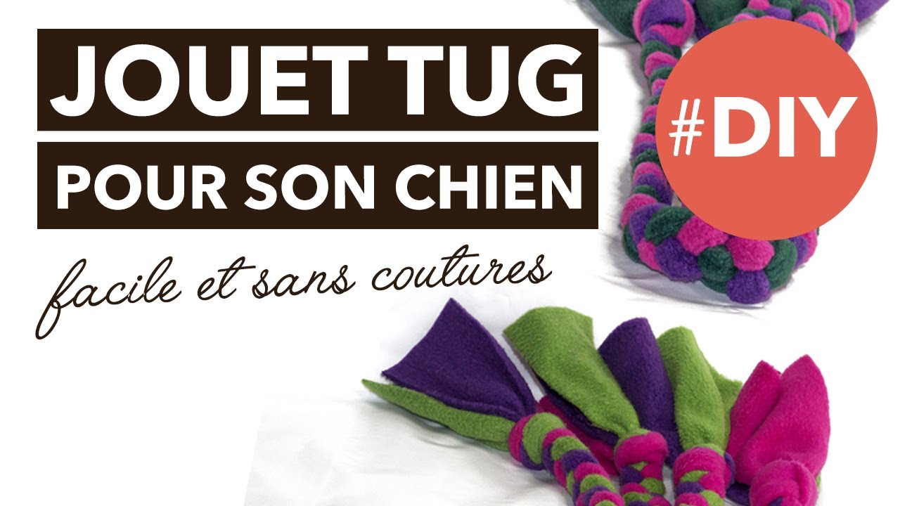 DIY : FABRIQUER UN JOUET TUG POUR SON CHIEN - YouTube