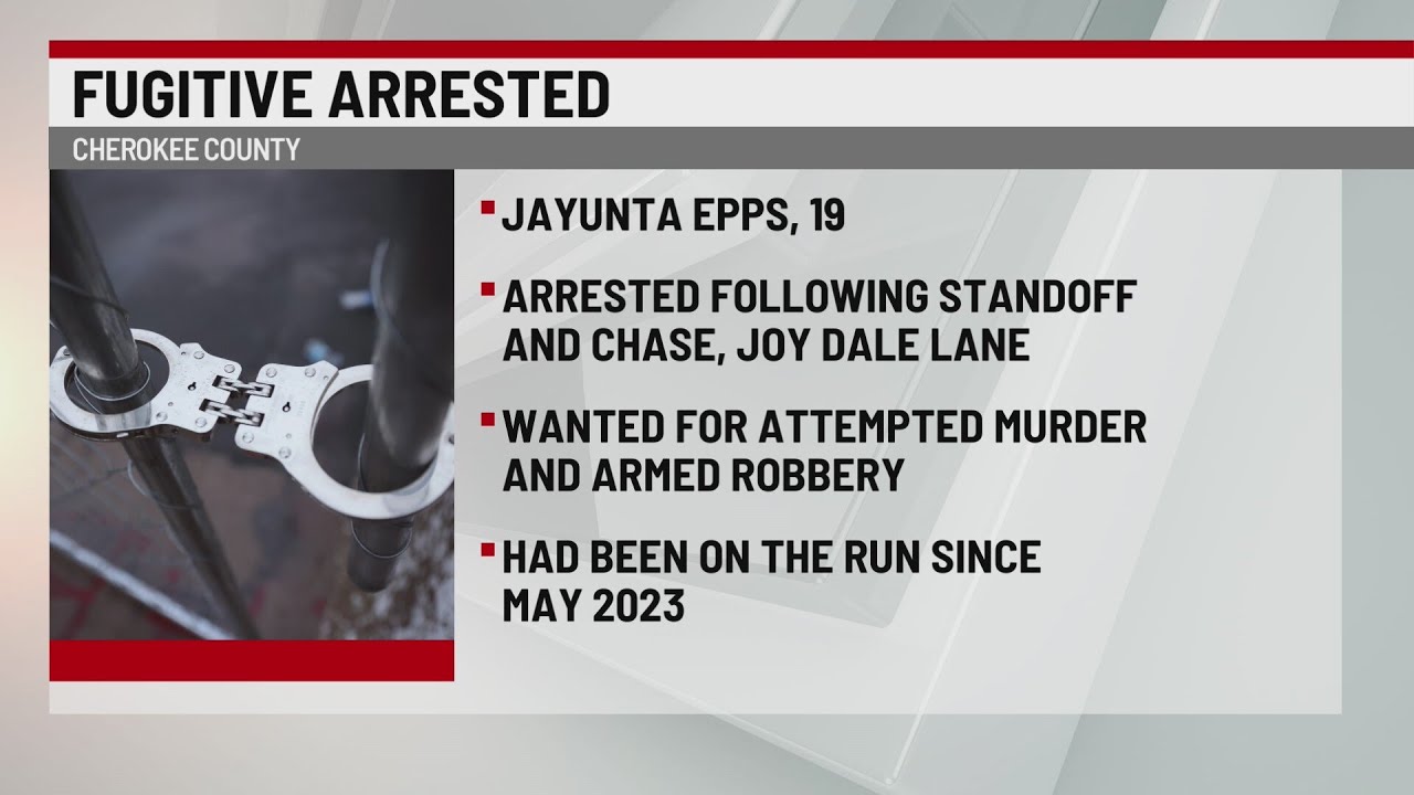 Wanted Cherokee Co. man arrested after standoff, chase through woods