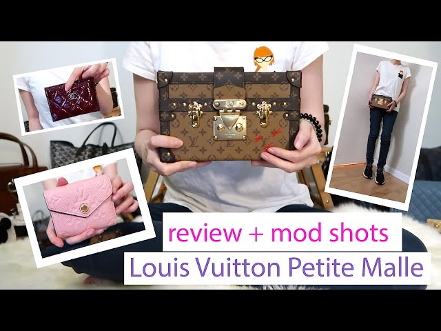Authentic Louis Vuitton Reverse Monogram Petite Malle Trunk Clutch