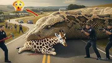 RESCUE: King Kong FIGHTS Giant PYTHON to Save Innocent Giraffe