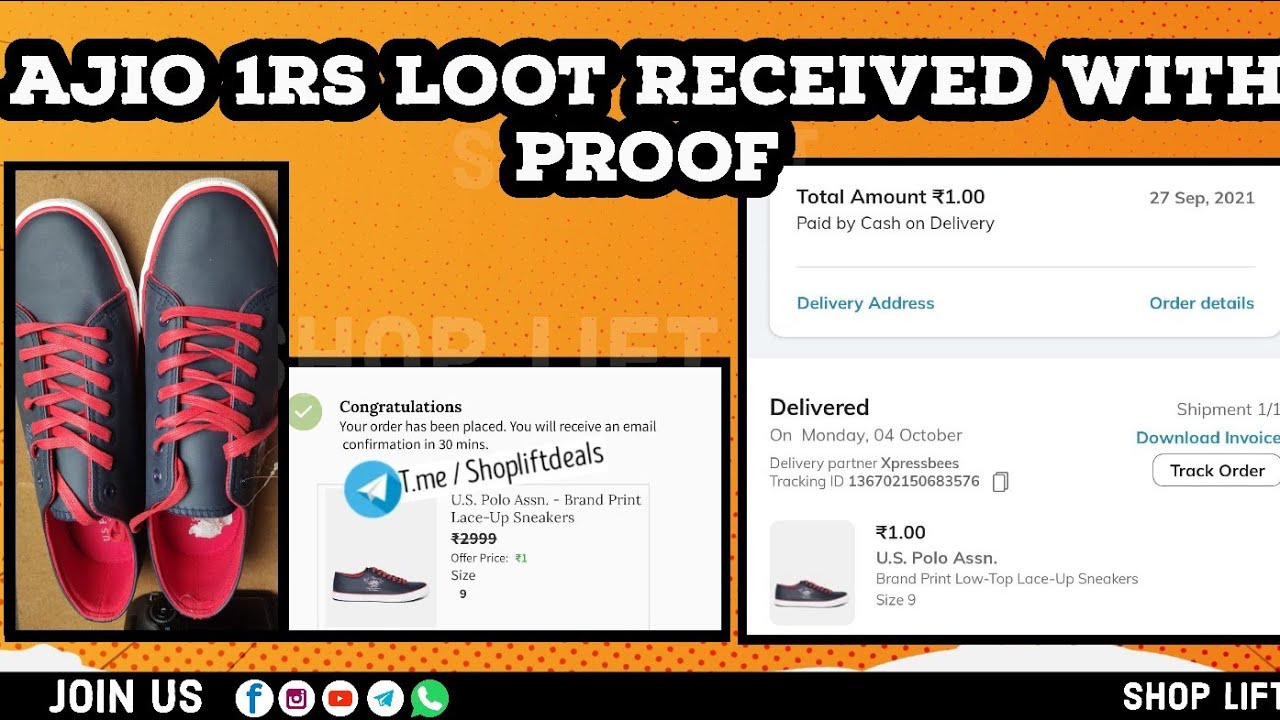 Ajio 1Rs Sale Loot Products Received | Get secret tricks price error deals, offers Daily |