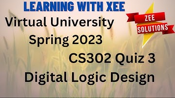 CS302 Quiz 3 spring 2023 Virtual University of Pakistan
