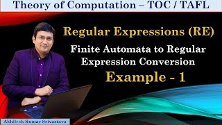 Finite Automata to Regular Expression || Arden's Theorem - Example 1 thumbnail