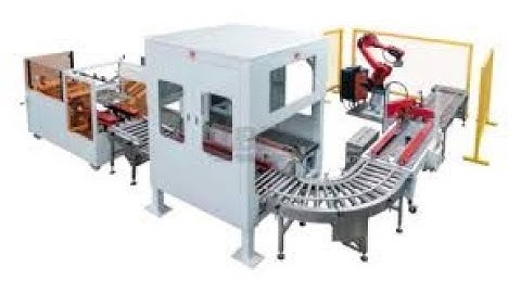 【2022】Pita bread carton sealing machine &robotic palletizer ,chapati carton automatic packaging line