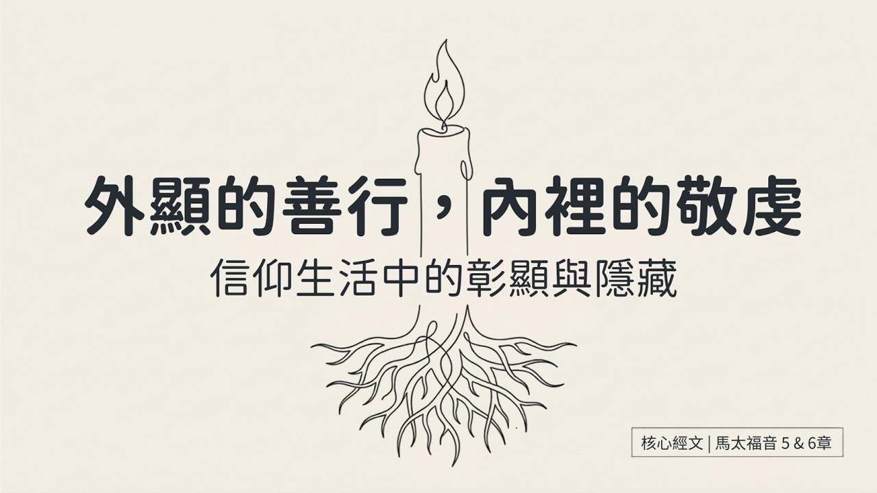 2026-07-26主日崇拜直播(張基立牧師一外顯的善行，內裡的敬虔）