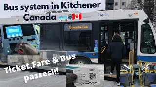 How to travel via bus in Kitchener Canada 🇨🇦 | Bus passes and it's cost |