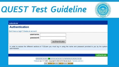 QUEST computerized Entry Test  Guideline | All Details | QAUTS